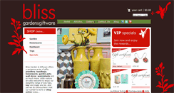 Desktop Screenshot of blissgardengiftware.com.au